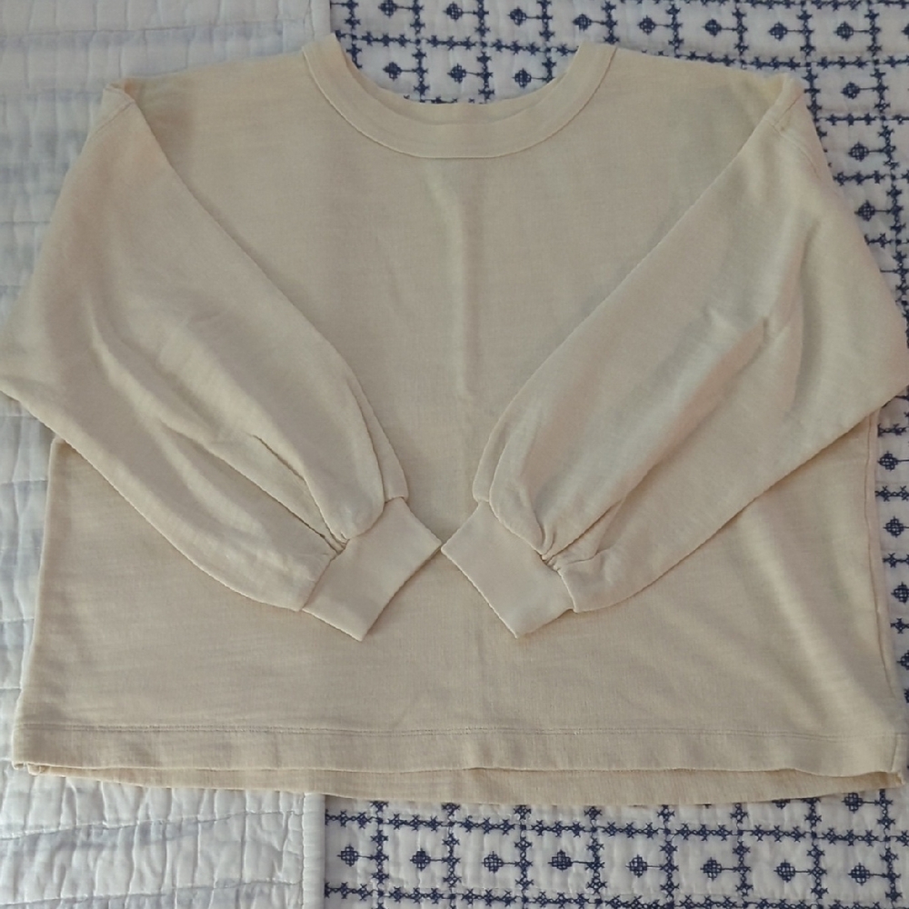 J. Crew Cream Pullover Sweatshirt